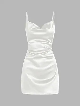 Luxe Satin Lace-up Summer Dress