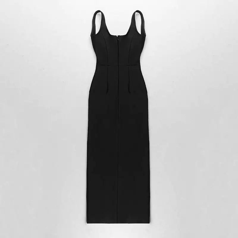 Glam Metal High Slit Party Dress