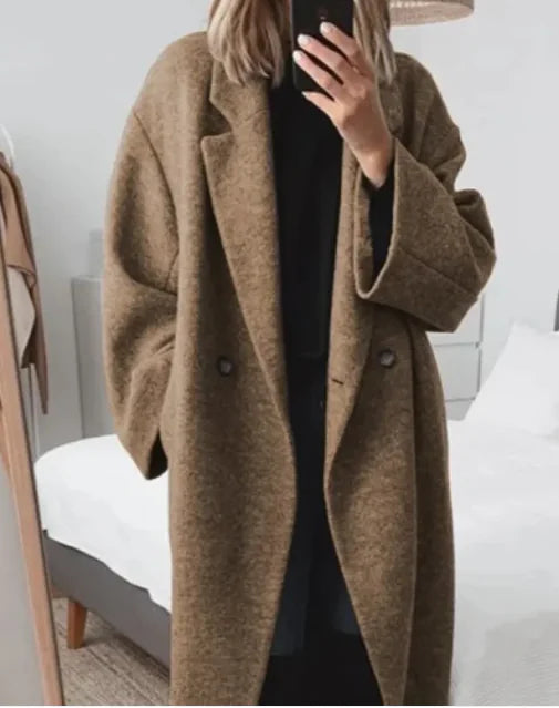 Women's Urban Style Woolen Overcoat