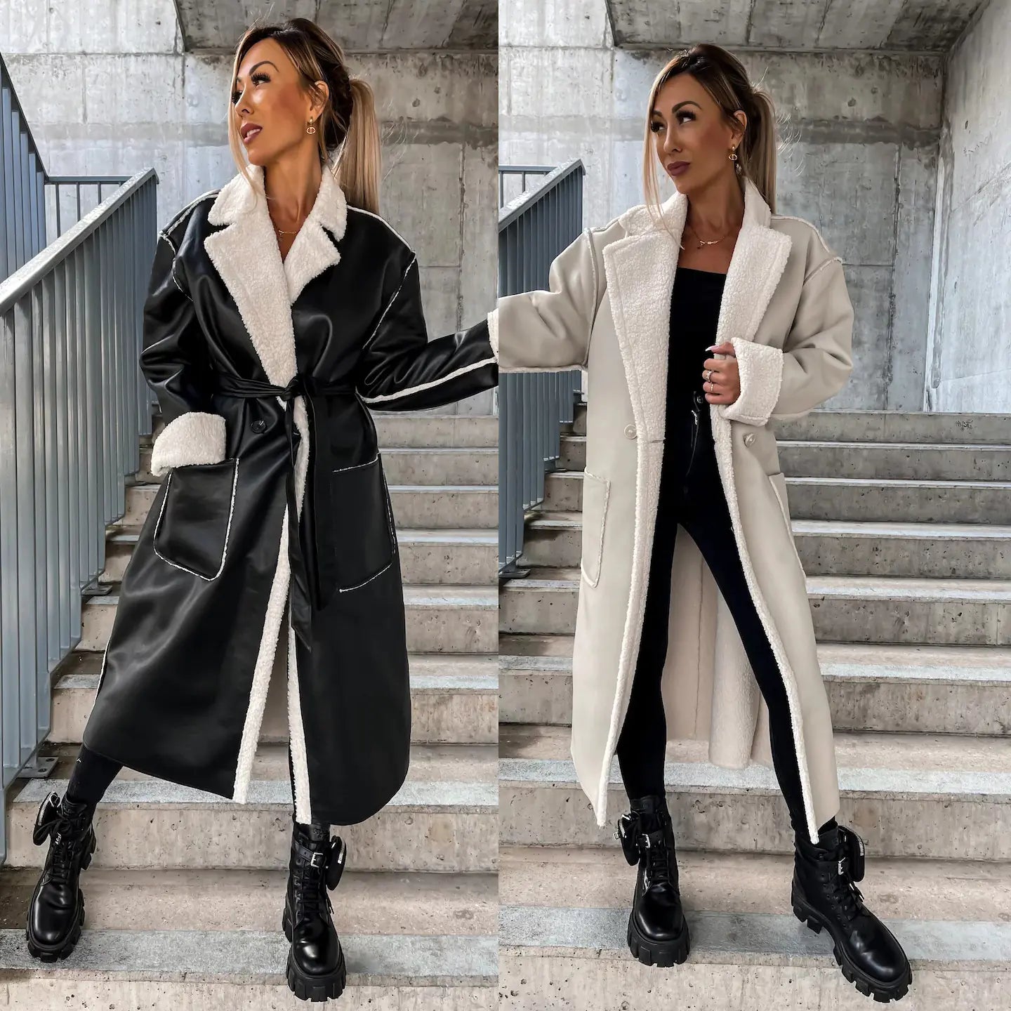 Autumn-Winter Thickened Trench Coat