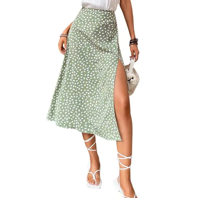 Boho High Waist Printed Maxi Skirt
