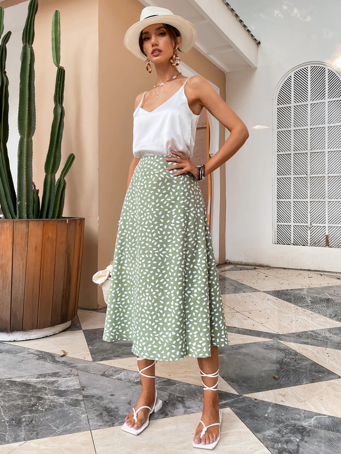 Boho High Waist Printed Maxi Skirt