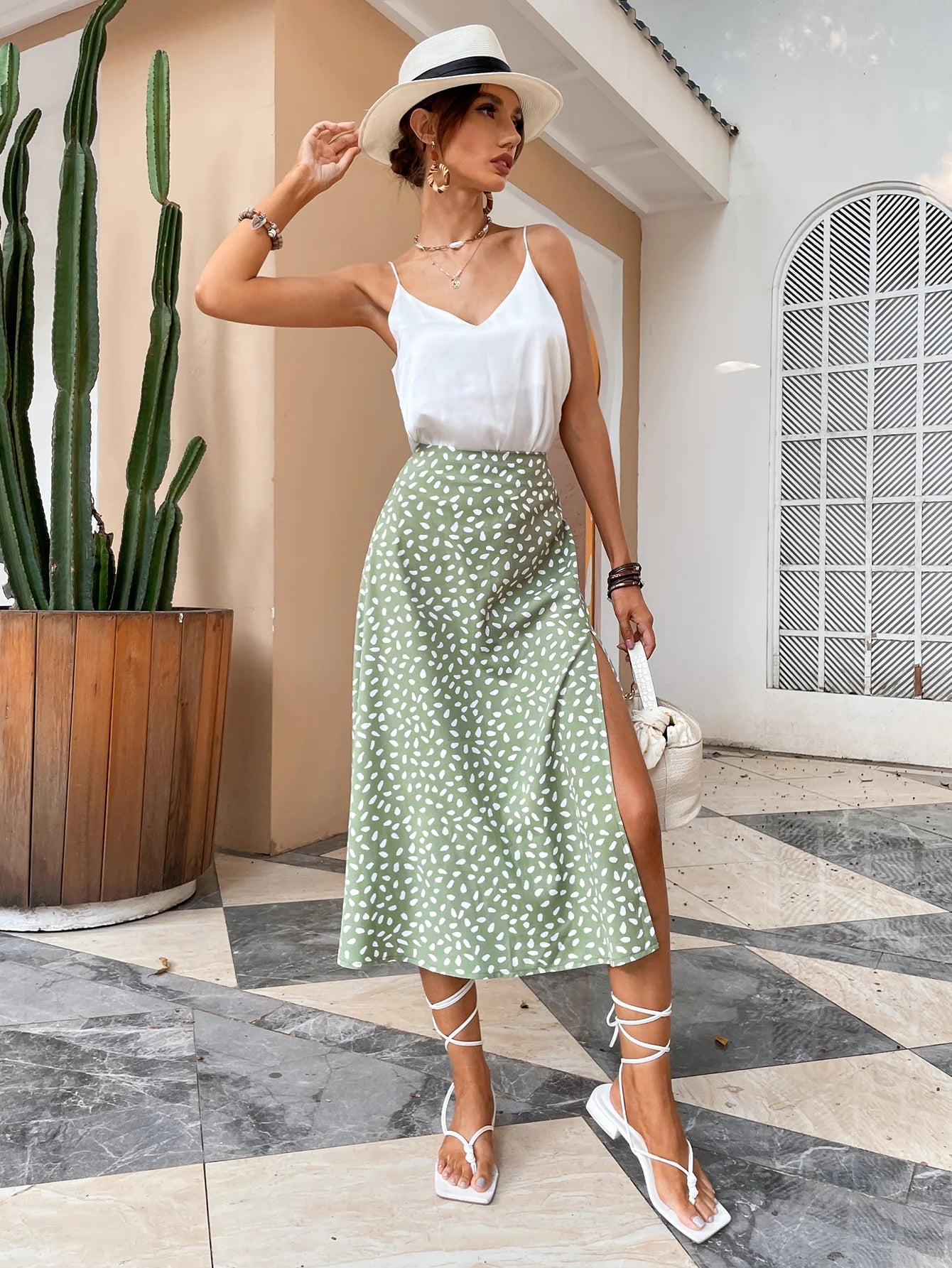 Boho High Waist Printed Maxi Skirt