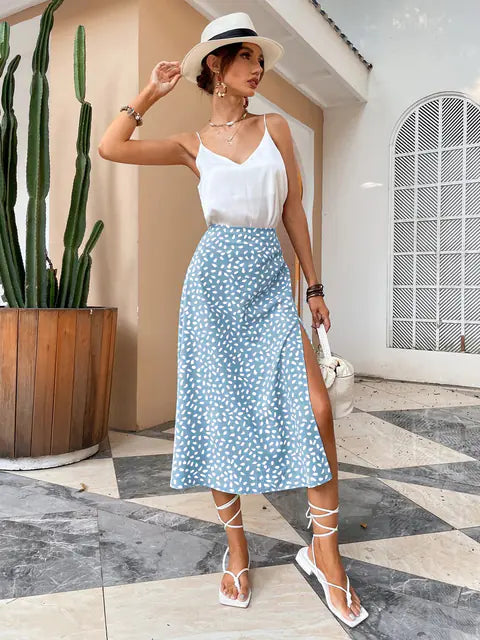 Boho High Waist Printed Maxi Skirt