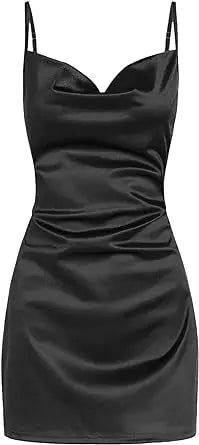 Luxe Satin Lace-up Summer Dress
