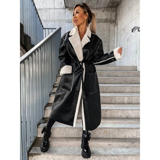Autumn-Winter Thickened Trench Coat