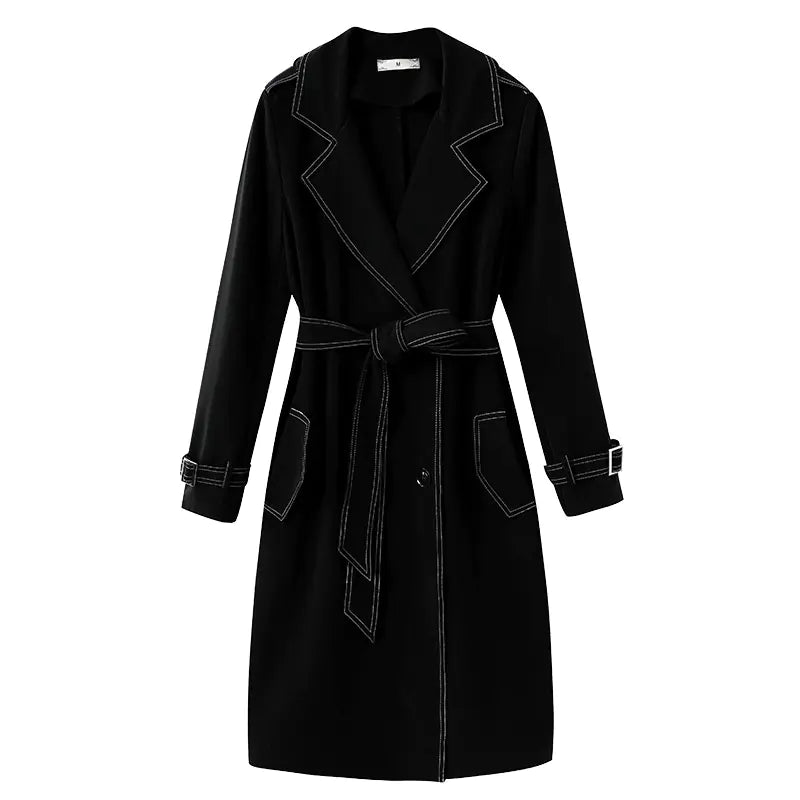 Stylish Long Sleeve Lace-up Jacket