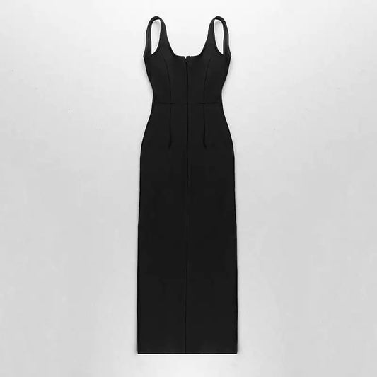 Glam Metal High Slit Party Dress
